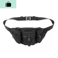 新款原创韩版街头机能胸包工装风单肩斜挎包腰包嘻哈男女潮潮NEW LAKE 黑色男士单肩包
