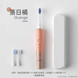 松下(Panasonic)电动牙刷成人科技双马达技术 声波震动 焕光刷情侣礼物自带收纳盒EW-DC70-W 吹雪白