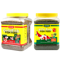 鱼食锦鲤饲料金鱼专用小颗粒小型鱼孔雀热带鱼螺旋藻不浑水通用型