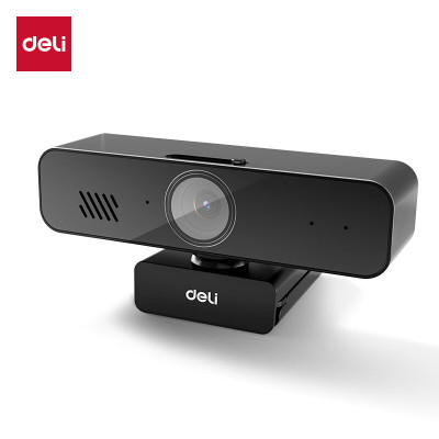 得力(deli)电脑摄像头高清带麦克风直播1080P广角USB外接笔记本台式机家用视频会议办公视频通话 MM101