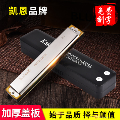 凯恩21孔复音C调高级成人初学者学生男女用专业级演奏进口音簧口风琴乐器定制礼物送教材