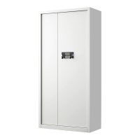 湘渭指纹电子保密柜钢制密码文件柜档案柜矮柜保密资料柜办公柜通门白色:电子密码锁