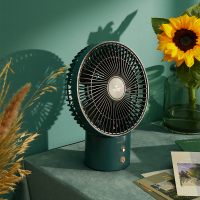 卡蛙桌面迷你充电风扇摇头usb循环扇办公室台式小型便携风扇