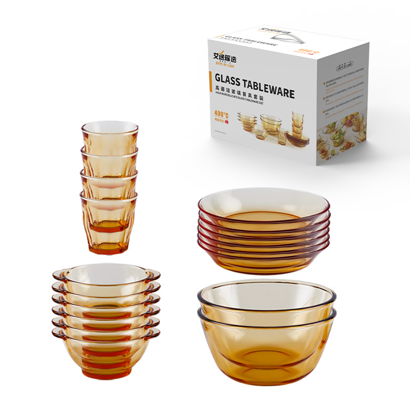 艾逸瑶选 萃系列高硼硅玻璃餐具18件套CJ-21139