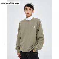 [1件5折价:119.5]美特斯邦威男女同款基础绣花圆领卫衣