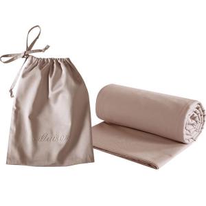 美帮汇家纺60支全棉旅行隔脏睡袋住酒店出差床单被套便携式隔脏袋 60S长绒棉纯色防脏袋-卡其色 120x215cm