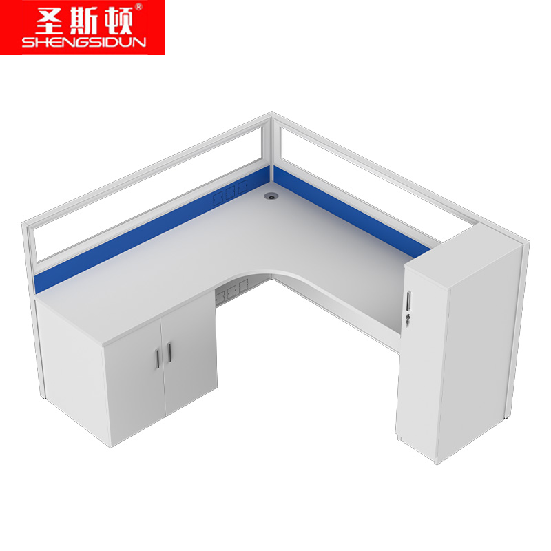 圣斯顿 S-SF2020Y 2000*2000*1200mm 屏风工位含折叠床矮柜0.7mm 套 白/蓝