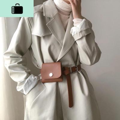 小腰包腰带女简约百搭韩国酷ins 风潮流外搭配裙子女士皮带零钱包NEW LAKE 天雅棕色