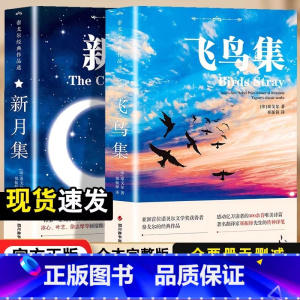 飞鸟集+新月集 中英双语 [正版] 飞鸟集泰戈尔诗选双语全2册 飞鸟集+新月集英汉对照双语版生如夏花泰戈尔诗选诗集初中生