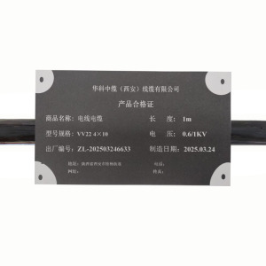 华科中缆电缆 VV22-0.6/1KV-4*10 米