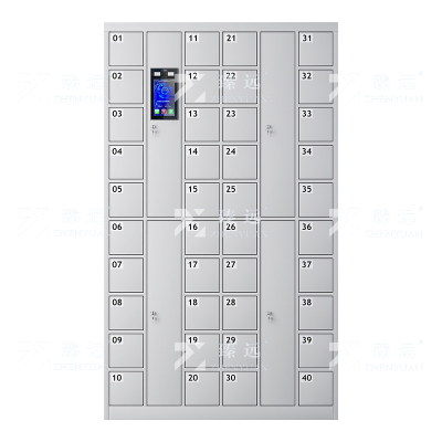 臻远 智能手机柜充电柜手机设备寄存放柜 40门 灰白色