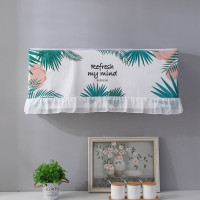 空调防尘罩 空调罩套 开机不取挂式挂机空调套简约空调挡风帘 彩棕榈 1.5p(86厘米以内)开机不取