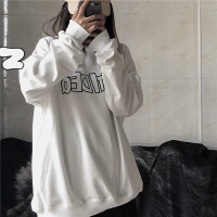 秋季新款宽松字母印花圆领长袖卫衣女学生薄款外套衣服女