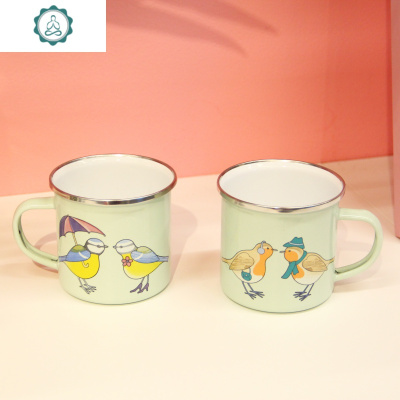 英式复古搪瓷马克杯咖啡杯水杯0.48kg特色餐厅酒吧啤酒杯火锅封后