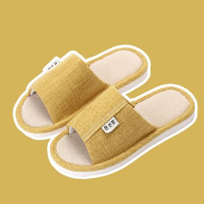亚麻拖鞋女学生韩版宿舍舒适夏季家居凉拖鞋棉麻布艺F臭拖鞋男莎丞