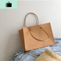 韩国ins同款简约chic韩系上课手提单肩大容量女大包软皮购物袋女NEW LAKE女士手提包