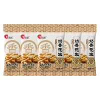 洽洽香花生入滋入味满口香脆小吃炒货休闲零食包奶香味130g*5袋