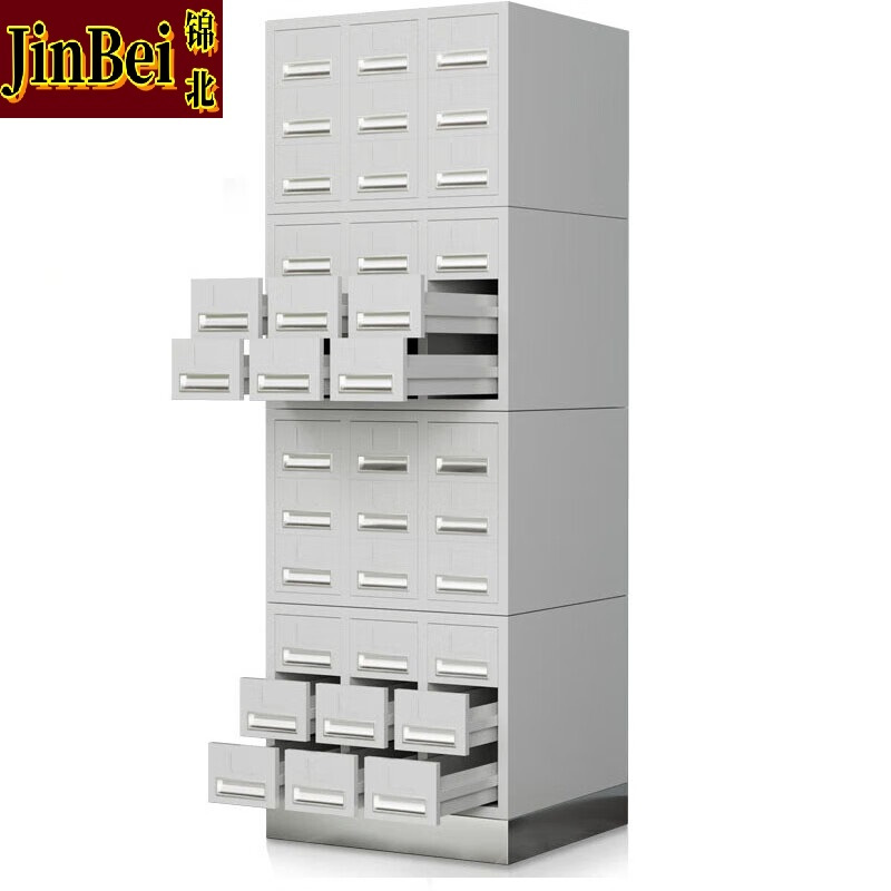 锦北病理蜡块柜组织切片柜玻片柜医院晾片储存柜标本柜四节玻片柜