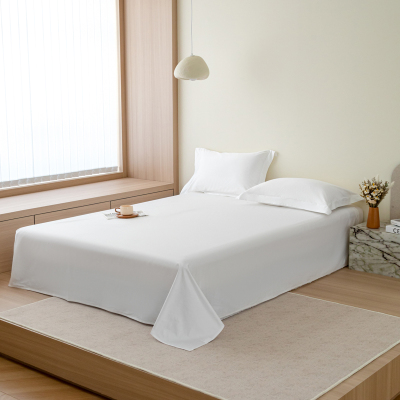 汉司家纺 250*290cm 60*80S喷气全棉贡缎床单 1.00 件/条 (计价单位:条) 纯白 全棉面料