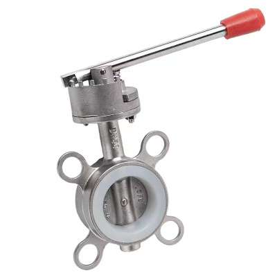 伟鹏双兴 304不锈钢手柄对夹蝶阀 DN100(4寸)丁晴 个