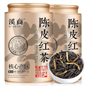 2026正宗新会陈皮红茶茶叶福建武夷蜜香正山小种功夫红茶罐装装