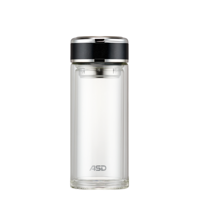 爱仕达(ASD)高硼硅玻璃双层隔热茶杯RWB50B2J耐高温杯 直身杯 500ml