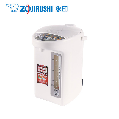 象印(ZOJIRUSHI)电热水瓶 CV-TNH40C 底盘加热按键式控制电动出水白色304不锈钢涂层内胆 4L 白色