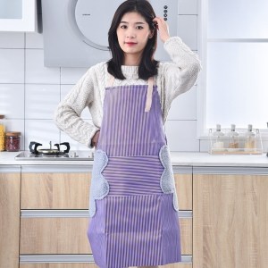 美帮汇家用可擦手围裙厨房防水防油大人男女时尚做饭日系围腰冬季