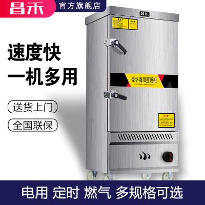 昌禾（changhe）商用蒸饭柜厨房蒸饭车饭店餐厅燃气蒸饭机拉丝不锈钢蒸车蒸箱燃气款12盘（液化气/天然气）