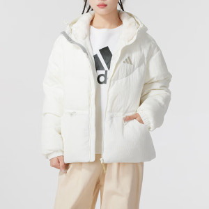 阿迪达斯 (adidas)羽绒服女装新款运动服保暖收腰连帽夹克外套JM4626 ZP