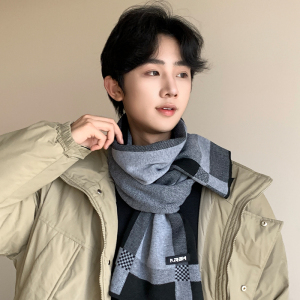 啄木鸟围巾男冬韩版百搭保暖男士氛围感学生高档围脖男友生日礼物