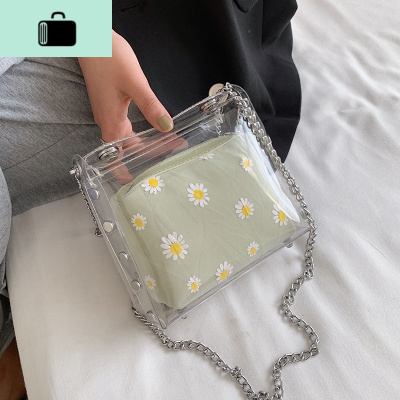 夏天小包包新款2020流行高级感透明果冻女包链条斜挎包女百搭insNEW LAKE女斜挎包