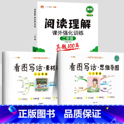 2年级》共3本》看图写话2本+阅读真题100篇 小学通用 [正版]/看图写话思维导图素材积累一年级二年级说话训练每日一练