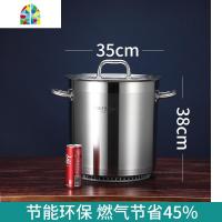 翅片节能汤桶商用燃气复合底节能大汤锅卤水锅桶聚热不锈钢桶带盖 FENGHOU 直径40高度28cm节能锅(32L)