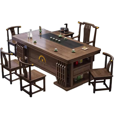 戴劲 茶桌椅组合办公室功夫茶几泡茶台套装一体家用小户型喝茶桌 1.8米+茶台