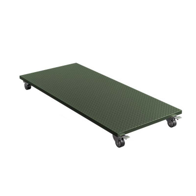 铭威盾定做军绿色移动托盘战备物资平板推车可定制移动仓储物资运输推车军绿色移动托盘2000*800*170mm常规