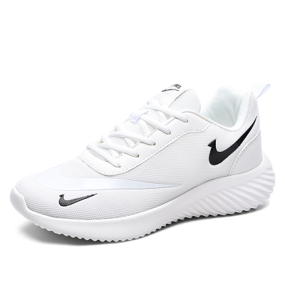 跑步鞋男女运动鞋2021夏季透气运动鞋男女同款飞织网面休闲鞋情侣跑步鞋学生百搭简约轻便跑步鞋