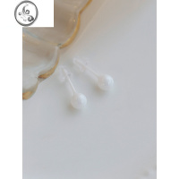 JiMi彩色陶瓷养耳洞耳钉简约甜美可爱少女豆豆耳饰睡觉免摘全瓷耳棒女