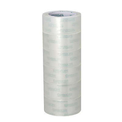 齐心 JP4810-6 普透封箱胶带 48mm*100y 6卷/筒 透明 单位:筒