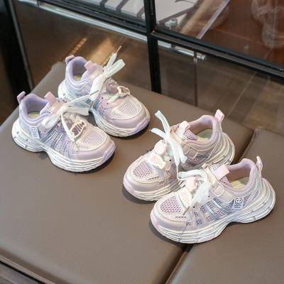 女童公主单鞋2025春季新款女孩中童可爱老爹鞋超轻软底鞋