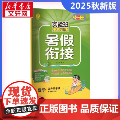 实验班提优训练暑假衔接 数学 三升四年级 青岛版(QD) 严军 编 小学教辅文教 正版图书籍 江苏人民出版社