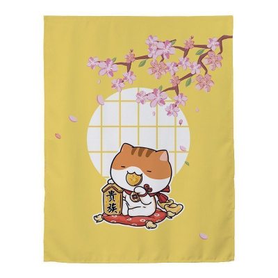 家柏饰(CORATED)窗帘免打孔安装遮光宿舍学生卧室简易出租房用出租屋魔术贴小窗帘 贵族猫 宽1.5X高2.0一片