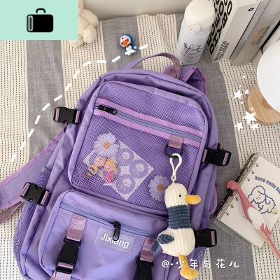 日系简约原宿工装双肩包男旅行电脑背包学生书包女高中ins大容量NEW LAKE