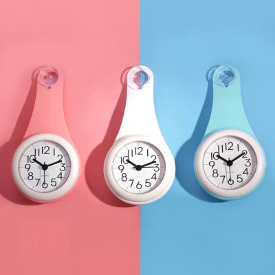 铭侣挂钟客厅北欧浴室创意挂钟卫生间简约厨房防水时钟家用冰箱吸盘迷你小钟表