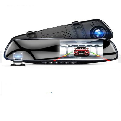 森导行车记录仪高清双镜头电子狗测速停车监控夜视倒车影像一体机 单