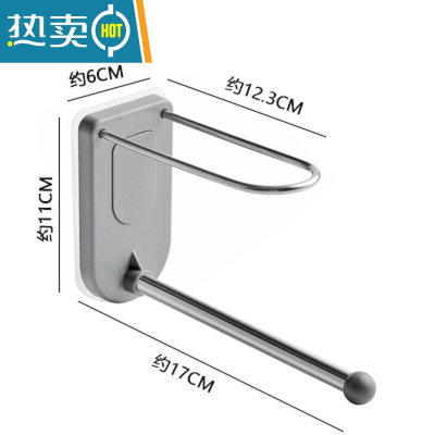 敬平衣架收纳架家用整理器阳台免打孔可爱夹子挂钩晾衣架壁挂挂衣架 升级不锈钢款 灰色 1个衣夹