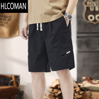 HLCOMAN工装短裤男夏季2025新款五分裤潮牌抽绳男士中裤宽松裤子