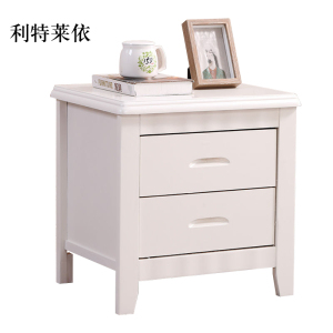 利特莱依床头柜简约现代卧室床边储物柜标准款白色50*41*50cm