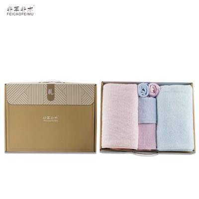 非草非木浴巾毛巾6件套 FM-3171/盒