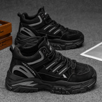 男士25年四季可穿新款舒适松紧带时尚潮流百搭日常圆头男款休闲鞋